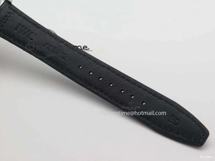 MIROTIME 0128 Youthful Pilot Spitfire 3878 Chrono BP Gray Dial SS On Black Leather Strap A 7368